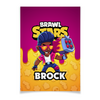 Заказать плакат в Москве. Плакат A3(29.7x42) BRAWL STARS BROCK от geekbox - готовые дизайны и нанесение принтов.