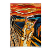 Заказать плакат в Москве. Плакат A3(29.7x42) Крик кота - пародия на Эдварда Мунка от Павел Павел - готовые дизайны и нанесение принтов.