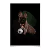 Заказать плакат в Москве. Плакат A3(29.7x42) щенок бульдога футболист от niemandrz@gmail.com - готовые дизайны и нанесение принтов.