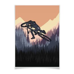Заказать плакат в Москве. Плакат A3(29.7x42) МТБ (MTB) Байки и Райдеры от oneredfoxstore@gmail.com - готовые дизайны и нанесение принтов.