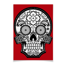 Заказать плакат в Москве. Плакат A3(29.7x42) Santa Muerte skull от scoopysmith - готовые дизайны и нанесение принтов.