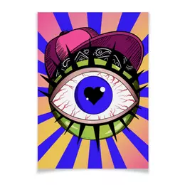 Заказать плакат в Москве. Плакат A3(29.7x42) Crypto eye  от yana.mbox@gmail.com - готовые дизайны и нанесение принтов.