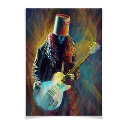 Заказать плакат в Москве. Плакат A3(29.7x42) Buckethead - Бакетхед  от Анна Андреева - готовые дизайны и нанесение принтов.