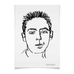 Заказать плакат в Москве. Плакат A3(29.7x42) Портрет писателя Т.Пинчона | Автор А.Неизвестнова от Apfelbaum - готовые дизайны и нанесение принтов.