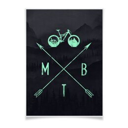 Заказать плакат в Москве. Плакат A3(29.7x42) МТБ (MTB) Байки и Райдеры от oneredfoxstore@gmail.com - готовые дизайны и нанесение принтов.