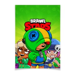 Заказать плакат в Москве. Плакат A3(29.7x42) BRAWL STARS LEON от geekbox - готовые дизайны и нанесение принтов.