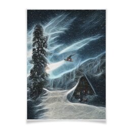 Заказать плакат в Москве. Плакат A3(29.7x42) Сноуборд от oneredfoxstore@gmail.com - готовые дизайны и нанесение принтов.