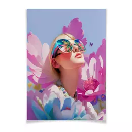 Заказать плакат в Москве. Плакат A3(29.7x42) Fashion девушка (2) от eszadesign - готовые дизайны и нанесение принтов.