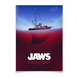 Заказать плакат в Москве. Плакат A3(29.7x42) Челюсти / Jaws от kino.printio.ru - готовые дизайны и нанесение принтов.