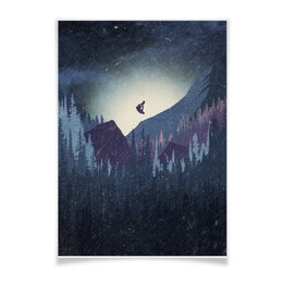 Заказать плакат в Москве. Плакат A3(29.7x42) Сноуборд от oneredfoxstore@gmail.com - готовые дизайны и нанесение принтов.