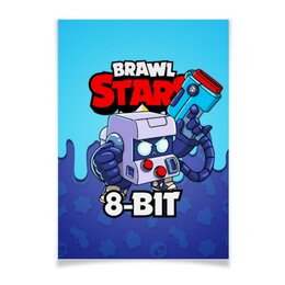 Заказать плакат в Москве. Плакат A3(29.7x42) BRAWL STARS 8-BIT от geekbox - готовые дизайны и нанесение принтов.