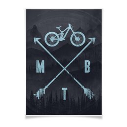 Заказать плакат в Москве. Плакат A3(29.7x42) МТБ (MTB) Байки и Райдеры от oneredfoxstore@gmail.com - готовые дизайны и нанесение принтов.