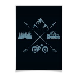 Заказать плакат в Москве. Плакат A3(29.7x42) МТБ (MTB) Байки и Райдеры от oneredfoxstore@gmail.com - готовые дизайны и нанесение принтов.