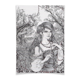 Заказать плакат в Москве. Плакат A3(29.7x42) Богиня Осени от VolchicaSing ART - готовые дизайны и нанесение принтов.
