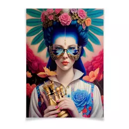 Заказать плакат в Москве. Плакат A3(29.7x42) Fashion девушка (3) от eszadesign - готовые дизайны и нанесение принтов.