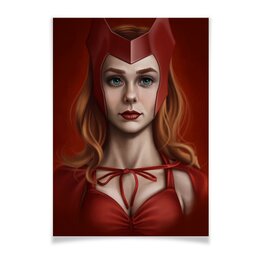 Заказать плакат в Москве. Плакат A3(29.7x42) Алая Ведьма / Scarlet Witch от Jimmy Flash - готовые дизайны и нанесение принтов.