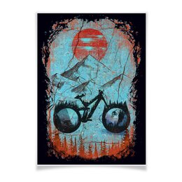 Заказать плакат в Москве. Плакат A3(29.7x42) Велосипед и Велосипедисты от oneredfoxstore@gmail.com - готовые дизайны и нанесение принтов.