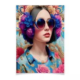 Заказать плакат в Москве. Плакат A3(29.7x42) Fashion девушка от eszadesign - готовые дизайны и нанесение принтов.