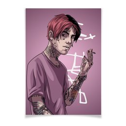 Заказать плакат в Москве. Плакат A3(29.7x42) Lil Peep от geekbox - готовые дизайны и нанесение принтов.