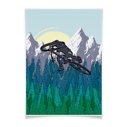 Заказать плакат в Москве. Плакат A3(29.7x42) МТБ (MTB) Байки и Райдеры от oneredfoxstore@gmail.com - готовые дизайны и нанесение принтов.