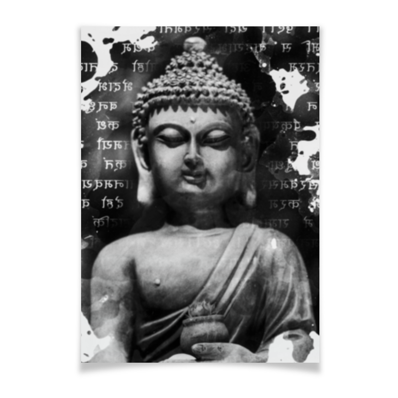 Printio Плакат A2(42×59) Будда (письмена) printio плакат a2 42×59 будда письмена