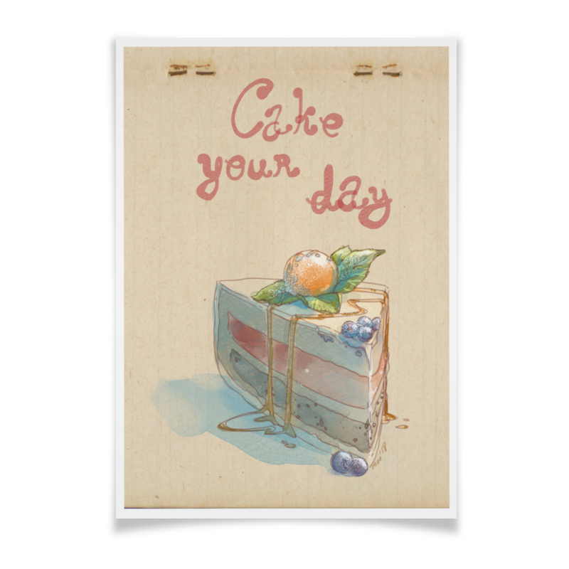 Printio Плакат A2(42×59) Cake your day printio коробка для футболок cake your day