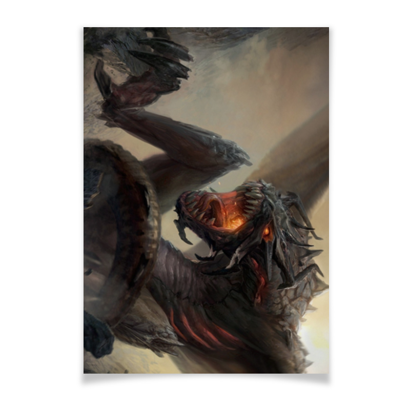 цена Printio Плакат A2(42×59) Дракон