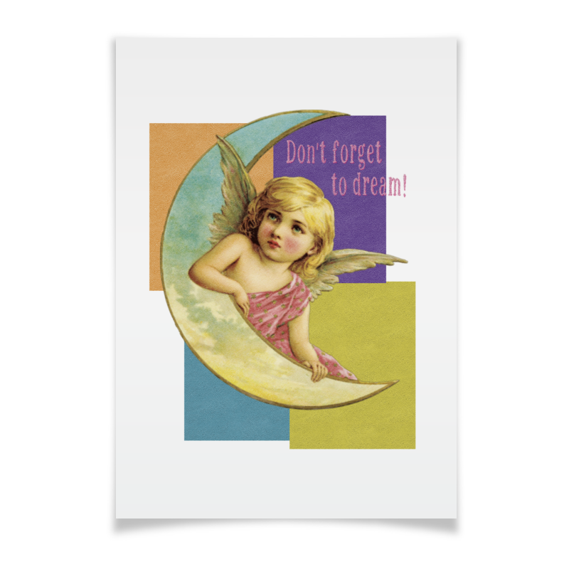 Printio Плакат A2(42×59) «не забывайте мечтать!» набор почтовых открыток в винтажном стиле 32 шт