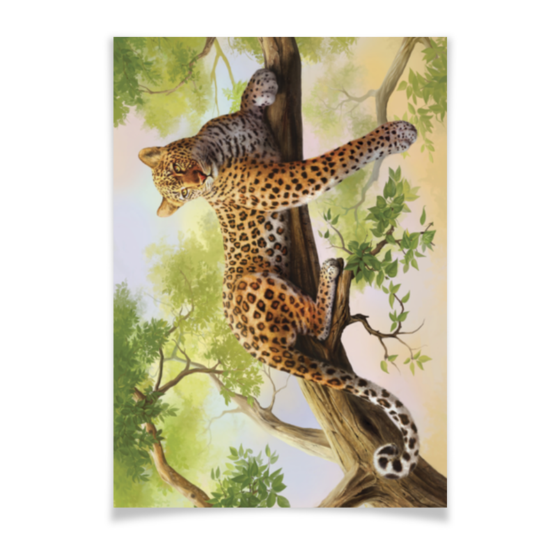 Printio Плакат A2(42×59) Леопард printio плакат a2 42×59 зеленый хамелеон на ветке