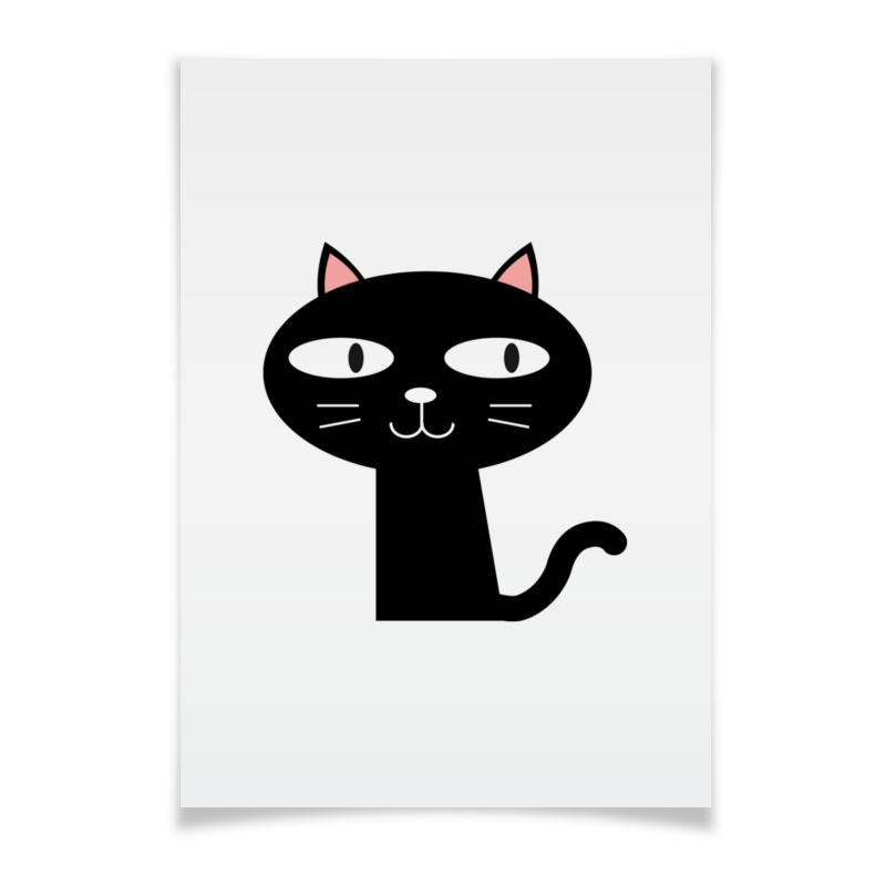 Printio Плакат A2(42×59) Черный котик printio плакат a2 42×59 rust убивай или беги