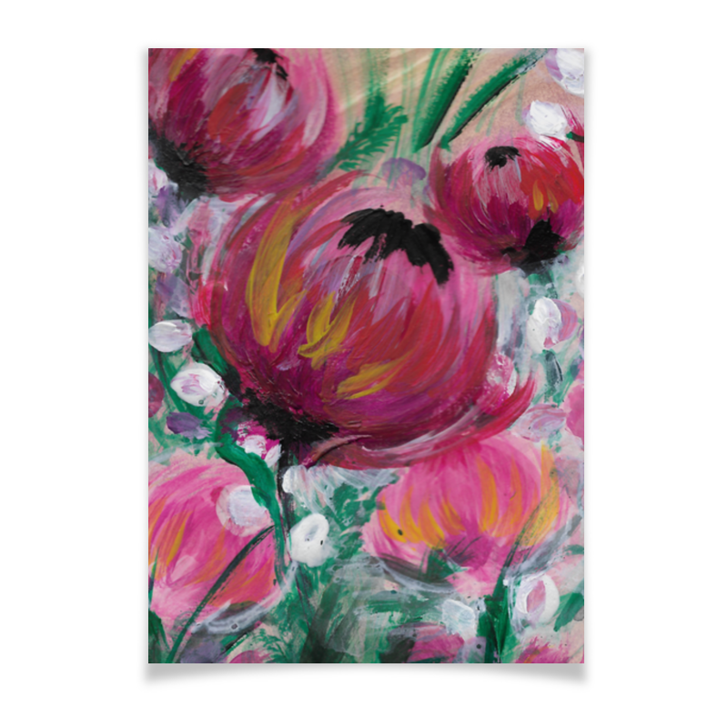 Printio Плакат A2(42×59) Полевые цветы цена и фото