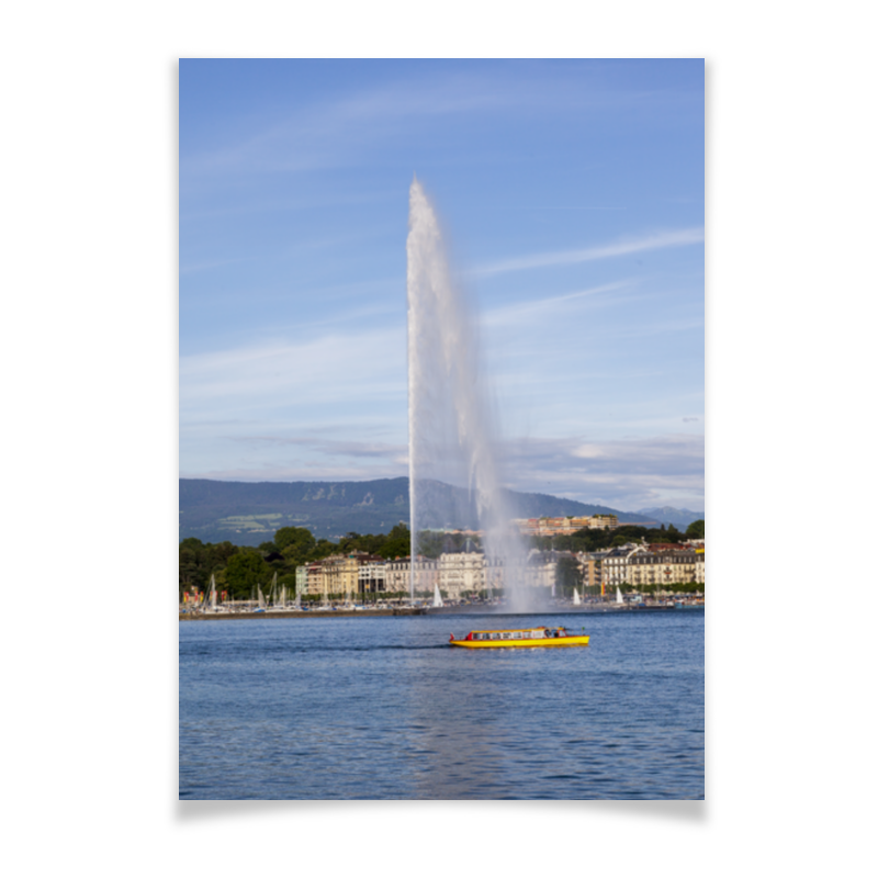 Printio Плакат A2(42×59) Женева. фонтан же-до