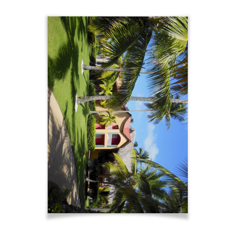 цена Printio Плакат A2(42×59) доминикана. тропический сад
