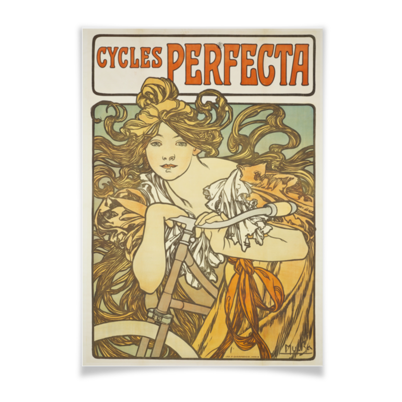 Printio Плакат A2(42×59) Cycles perfecta (альфонс муха)
