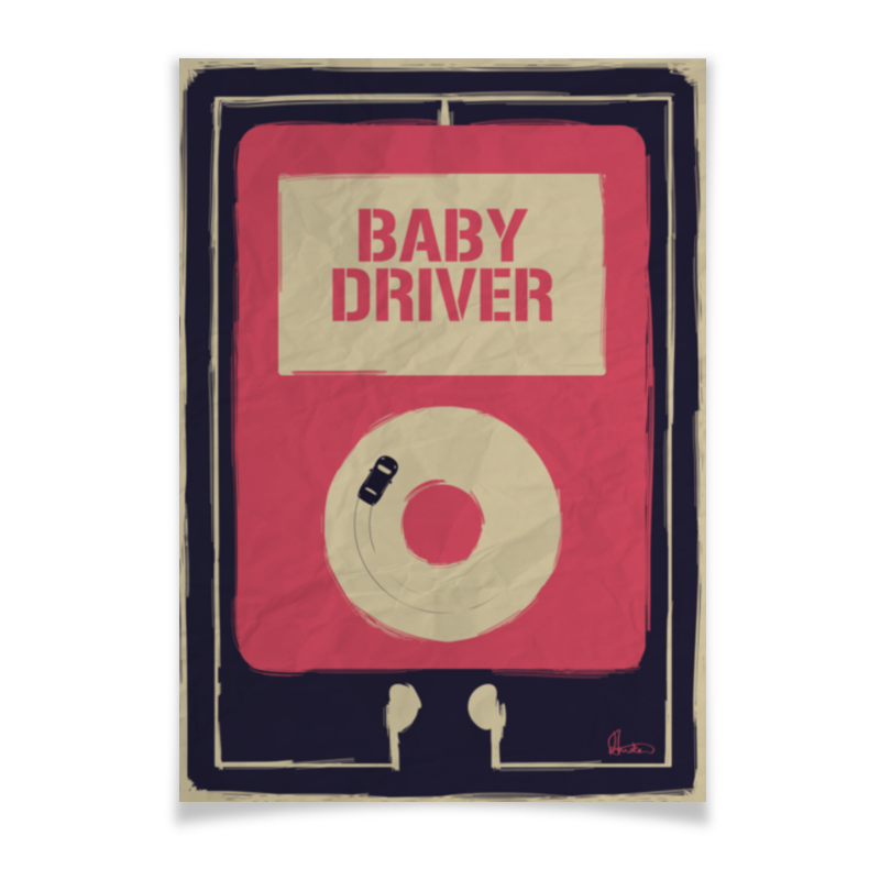 Printio Плакат A2(42×59) Малыш на драйве / baby driver