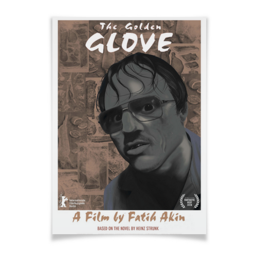 Заказать плакат в Москве. Плакат A2(42x59) Золотая перчатка / The Golden Glove от kino.printio.ru - готовые дизайны и нанесение принтов.
