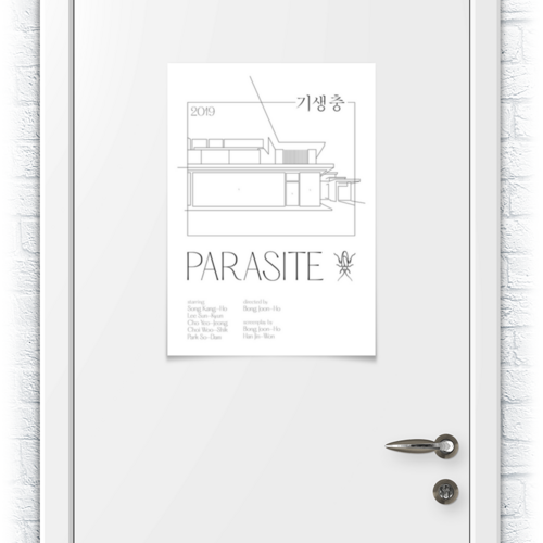 Заказать плакат в Москве. Плакат A2(42x59) Паразиты / Parasite от kino.printio.ru - готовые дизайны и нанесение принтов.