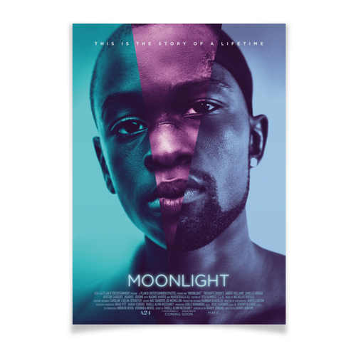 Заказать плакат в Москве. Плакат A2(42x59) Лунный свет / Moonlight от kino.printio.ru - готовые дизайны и нанесение принтов.