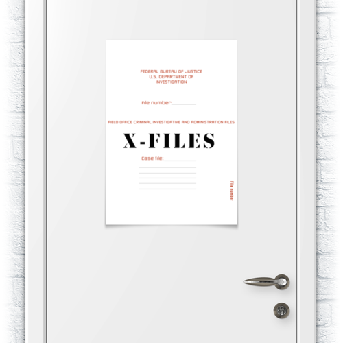 Заказать плакат в Москве. Плакат A2(42x59) X-files от GeekFox  - готовые дизайны и нанесение принтов.