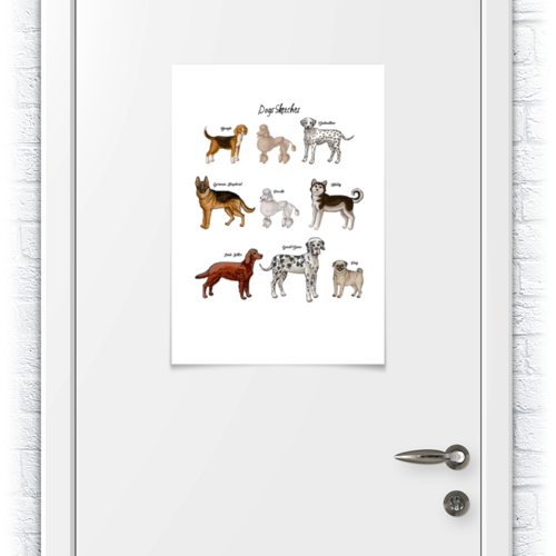Заказать плакат в Москве. Плакат A2(42x59) Собаки - наши лучшие друзья от Наталья  - готовые дизайны и нанесение принтов.