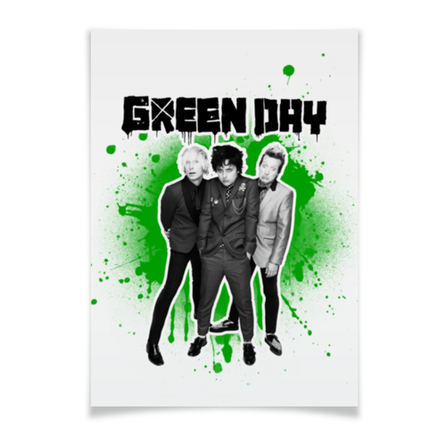 Заказать плакат в Москве. Плакат A2(42x59) Green Day от geekbox - готовые дизайны и нанесение принтов.