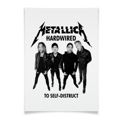 Заказать плакат в Москве. Плакат A2(42x59) Metallica от geekbox - готовые дизайны и нанесение принтов.