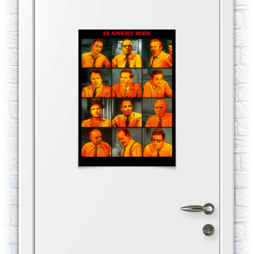 Заказать плакат в Москве. Плакат A2(42x59) 12 разгневанных мужчин от YellowCloverShop - готовые дизайны и нанесение принтов.