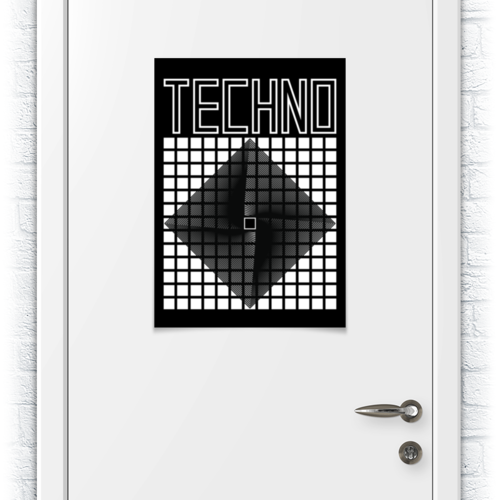 Заказать плакат в Москве. Плакат A2(42x59) Techno helix от cubik art  - готовые дизайны и нанесение принтов.