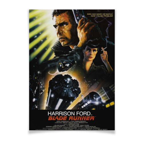 Заказать плакат в Москве. Плакат A2(42x59) Бегущий по лезвию / Blade Runner от kino.printio.ru - готовые дизайны и нанесение принтов.