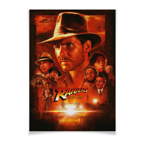 Заказать плакат в Москве. Плакат A2(42x59) Индиана Джонс / Raiders of the Lost Ark от kino.printio.ru - готовые дизайны и нанесение принтов.