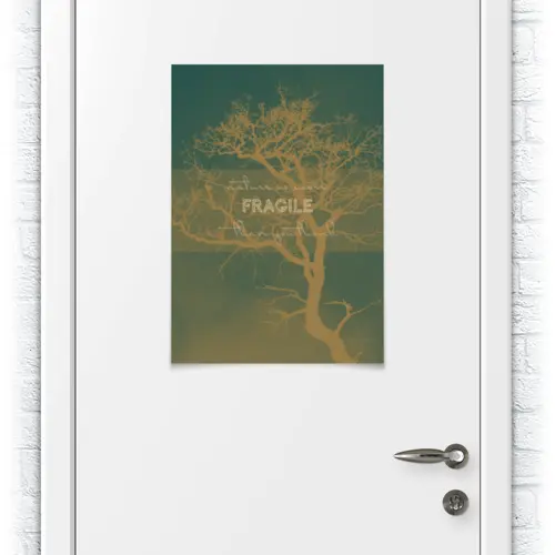 Заказать плакат в Москве. Плакат A2(42x59) Nature is more fragile than you think от Cafe Deco  - готовые дизайны и нанесение принтов.