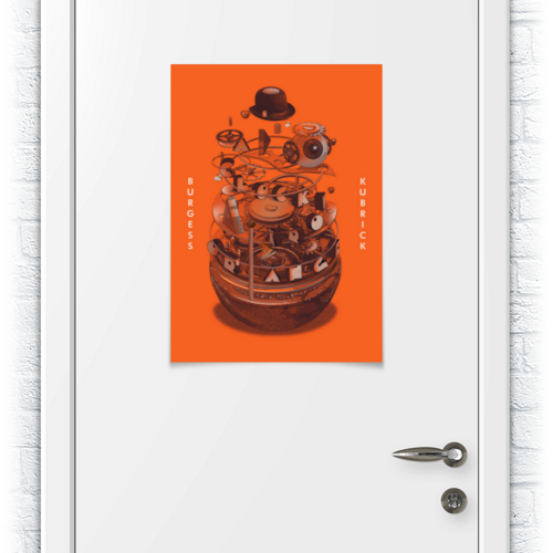 Заказать плакат в Москве. Плакат A2(42x59) Заводной апельсин / A Clockwork Orange от kino.printio.ru - готовые дизайны и нанесение принтов.