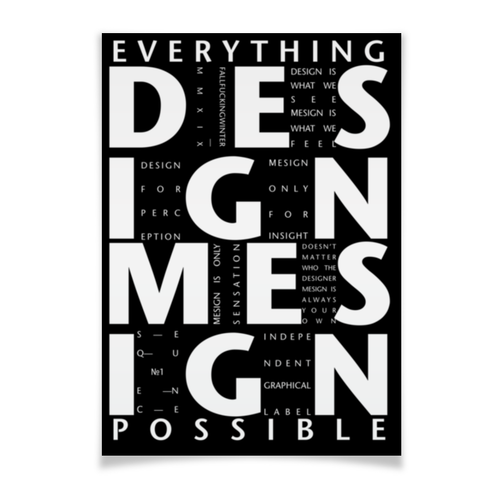 Заказать плакат в Москве. Плакат A2(42x59) D.M.E.P. poster #1 от DesignMesign  - готовые дизайны и нанесение принтов.