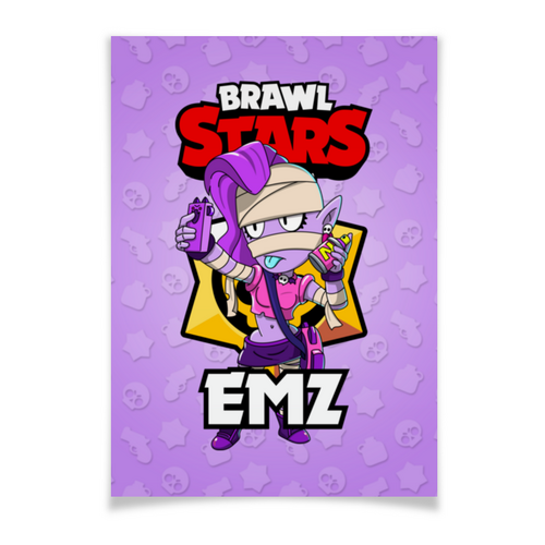 Заказать плакат в Москве. Плакат A2(42x59) BRAWL STARS EMZ от geekbox - готовые дизайны и нанесение принтов.